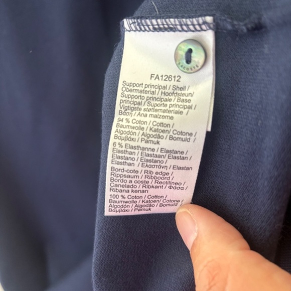 Lacoste women's pique polo mini dress Size Large Euro size 42 - Picture 6 of 9